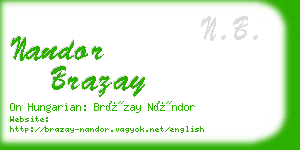 nandor brazay business card